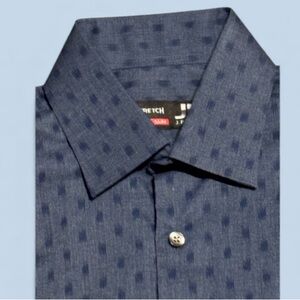 Size 15-15 1/2 x 32/33‎ Medium JF J. Ferrar Shirt Stretch Mens